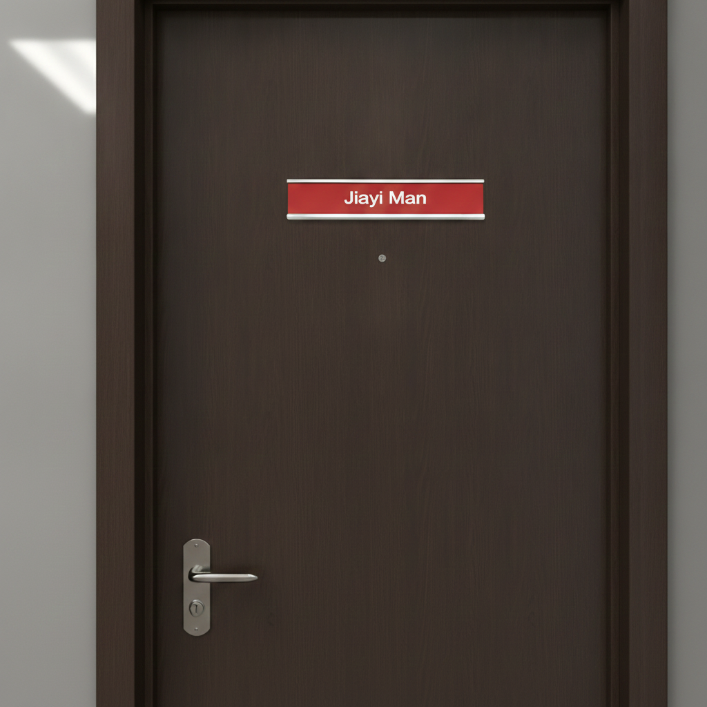 Interchangeable Office Name Plate