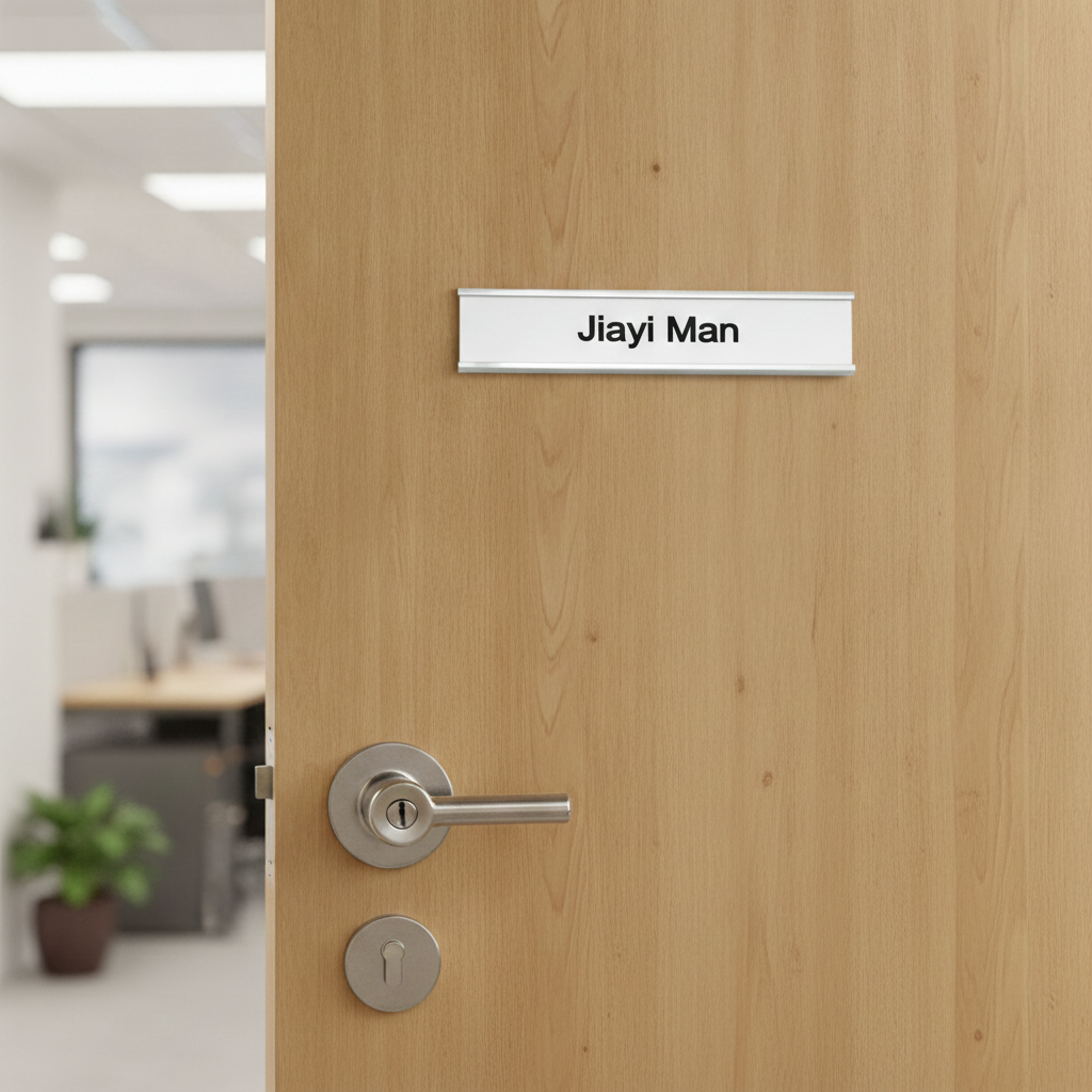 Interchangeable Office Name Plate