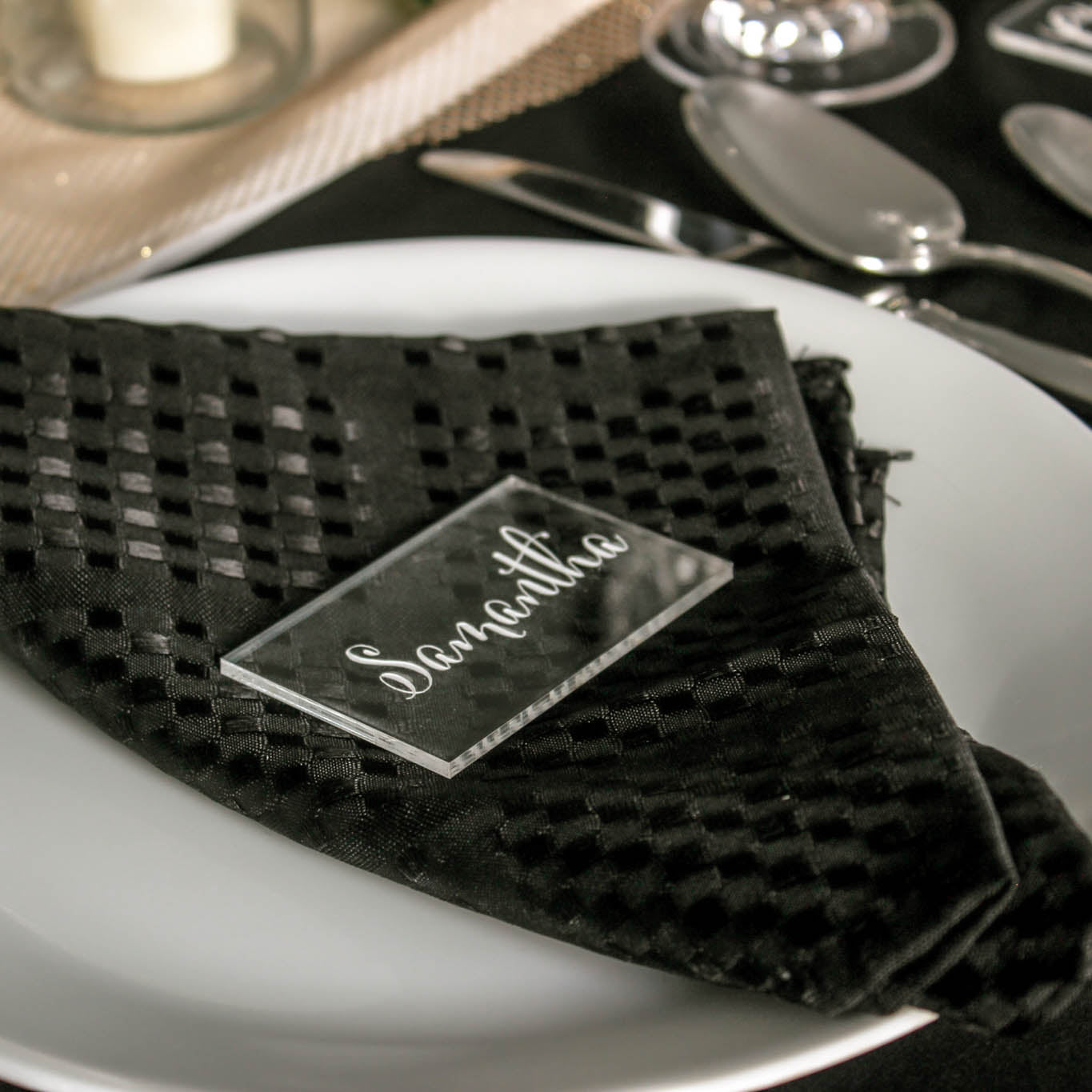 Name Placeholders (6 pieces) sample acrylic for samantha