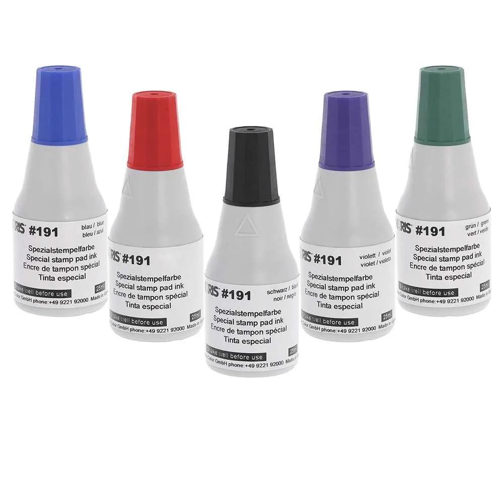 Noris 191 Ink Bottle for Glass, Metal & Plastic colours blue, red, black, violet,green