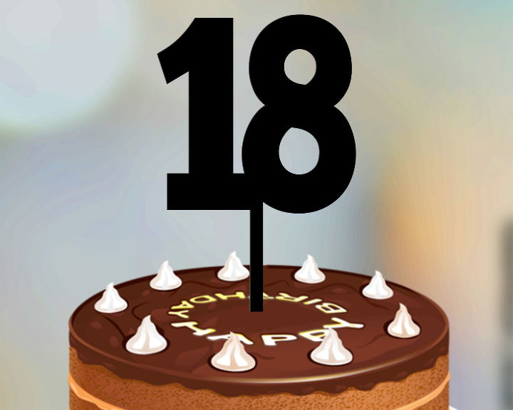 Numbers Cake Topper font 1 black