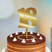 Numbers Cake Topper font 2 gold