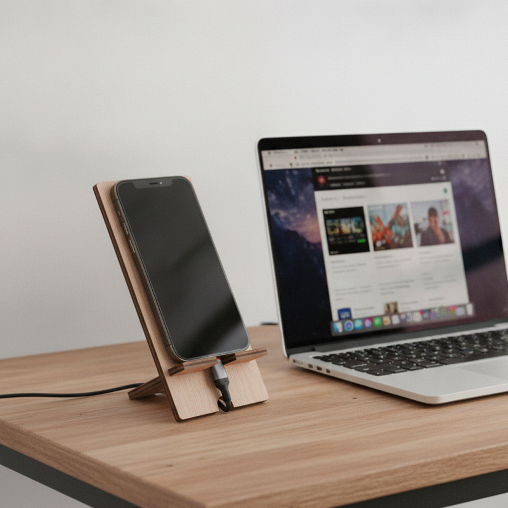 Personalised Wooden Phone Stand Holder