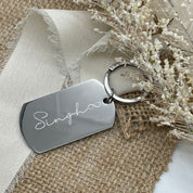 Engraved Metal Keyring
