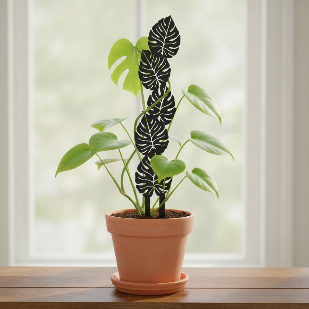 Monstera Leaf Plant Trellis for Decorative Plant Support