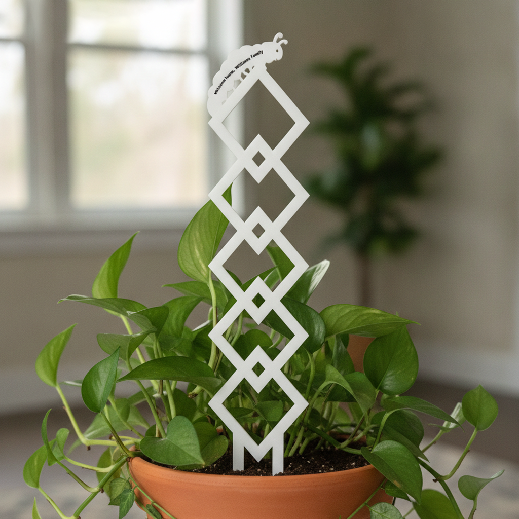 Argyle Vine Plant Trellis with Personalised Message