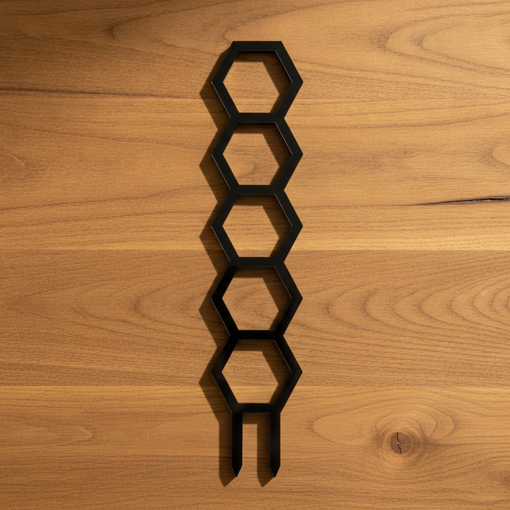 Honeycomb Pattern Plant Trellis for Decorative Plant Support