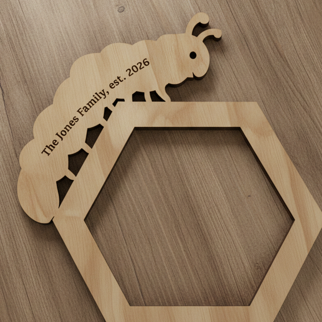 Honeycomb Pattern Plant Trellis with Personalised Message