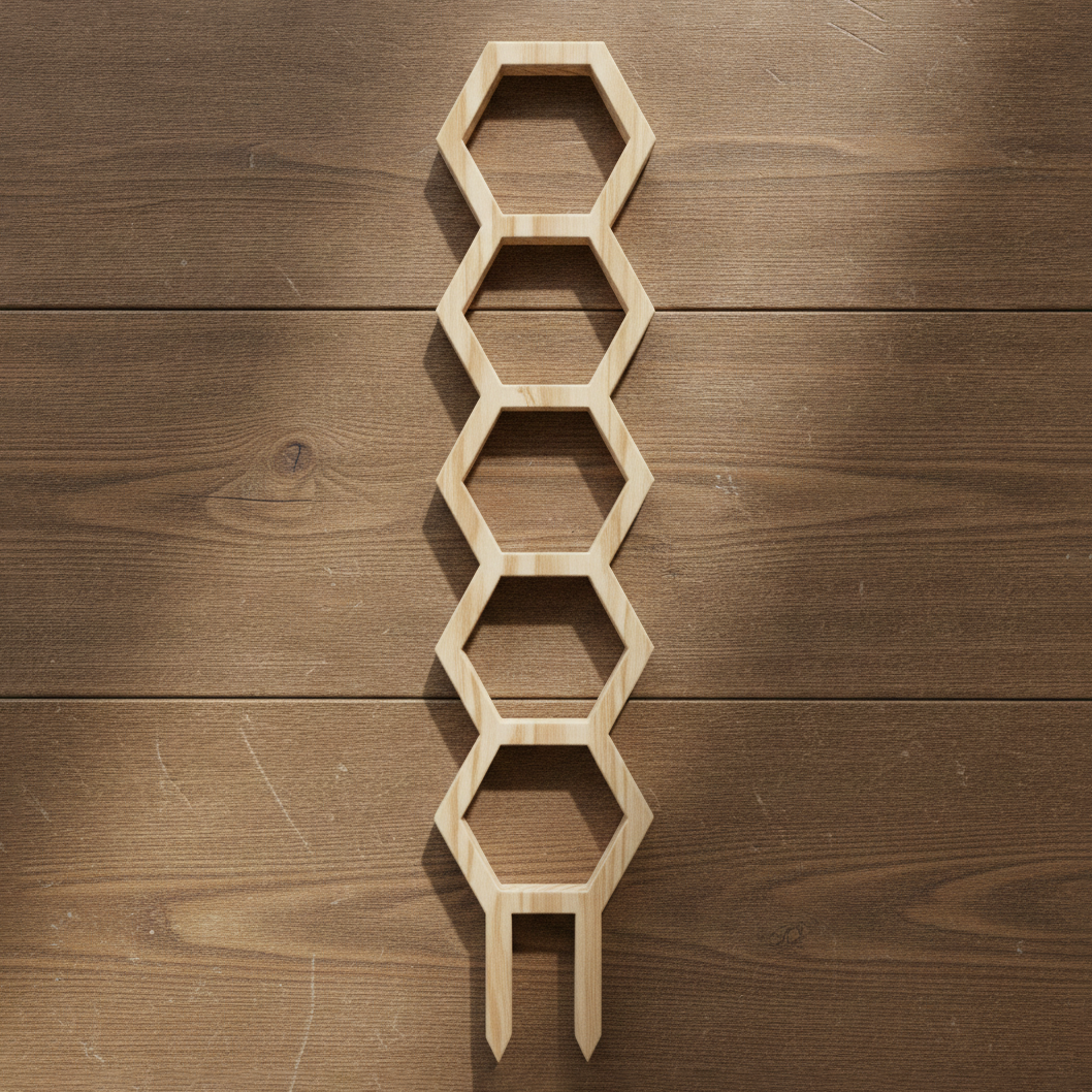 Honeycomb Pattern Plant Trellis for Decorative Plant Support