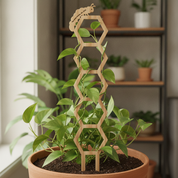 Honeycomb Pattern Plant Trellis with Personalised Message