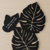 Monstera Leaf Plant Trellis with Personalised Message