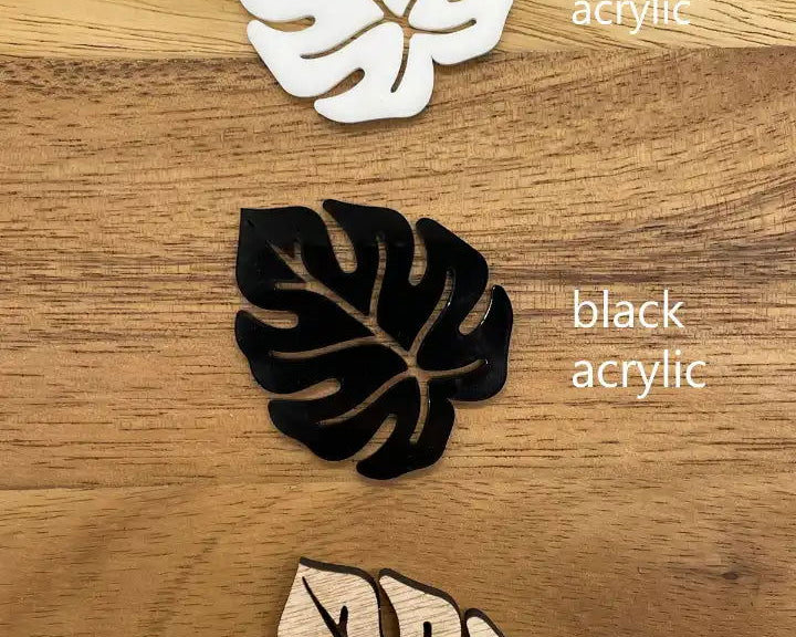 Plant Trellis leaf artwork showing 3 materials sample