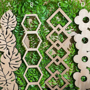 Plant Trellis samples showing 4 design options