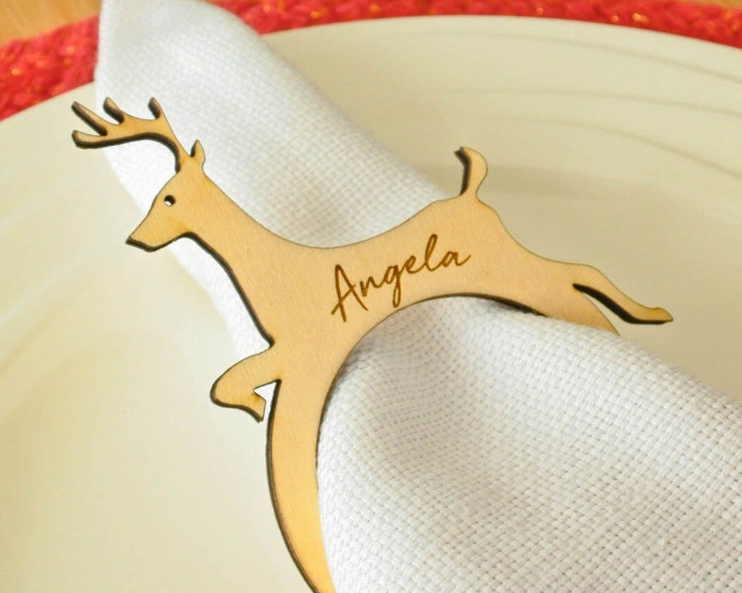 Reindeer Napkin Holder close-up side view