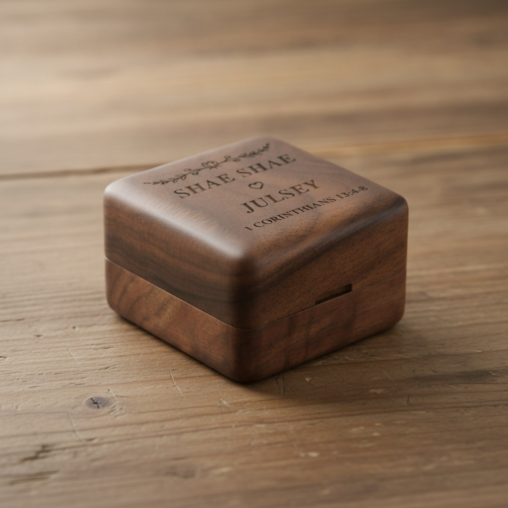 Personalised Wooden Ring Box
