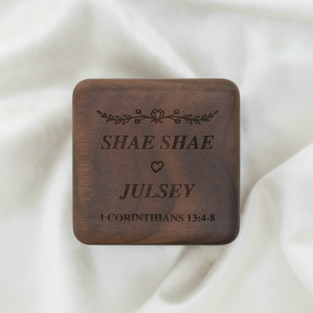 Personalised Wooden Ring Box