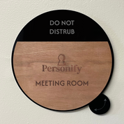 Rotating Meeting Room Door Sign