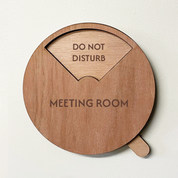 Rotating Meeting Room Door Sign