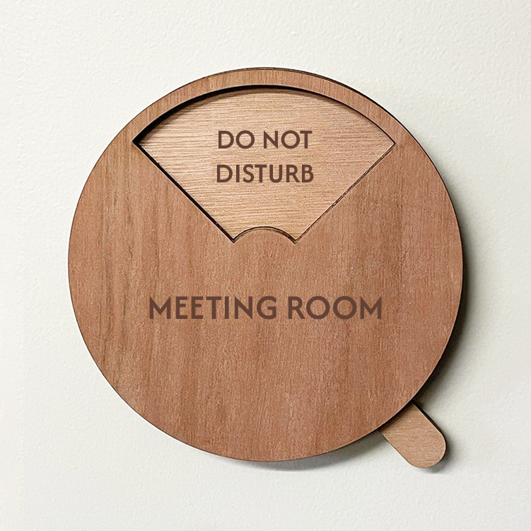 Rotating Meeting Room Door Sign