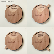 Rotating Meeting Room Door Sign