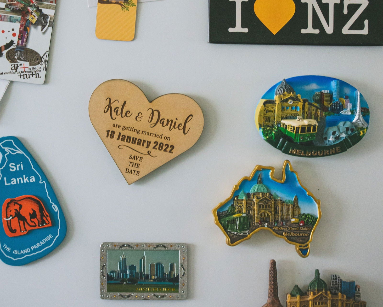 Save The Date Fridge Magnet heart