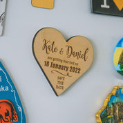 Save The Date Fridge Magnet heart close-up