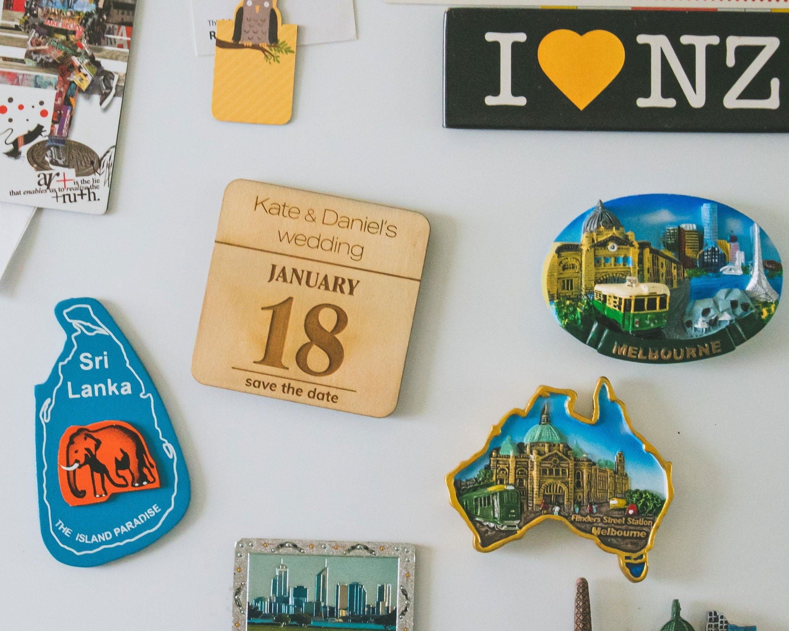 Save The Date Fridge Magnet square 