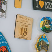 Save The Date Fridge Magnet square close-up 2