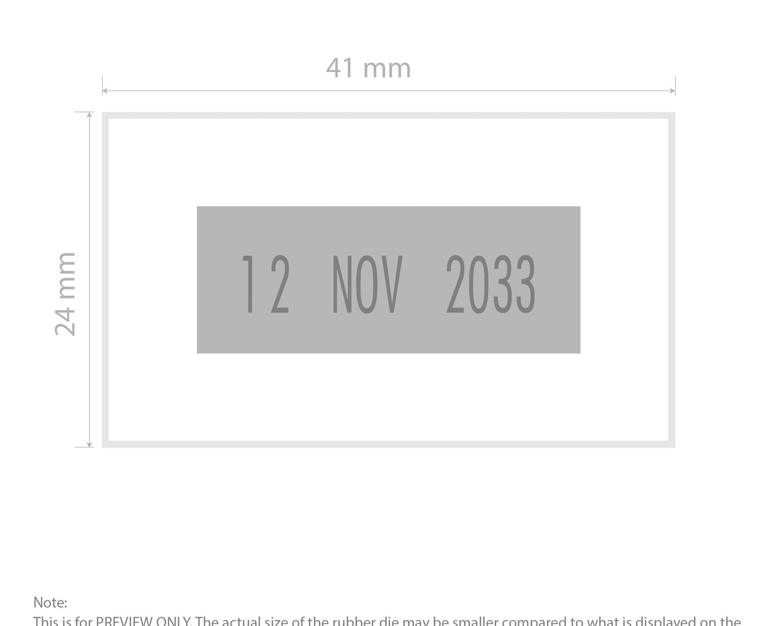 Self-Inking Rubber Stamp - Colop 2160 Dater impression template