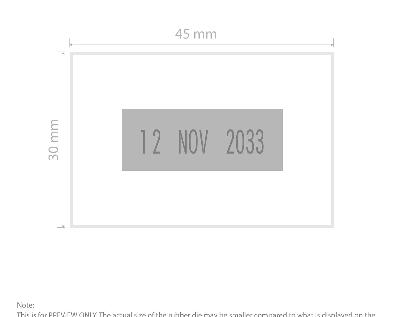 Self-Inking Rubber Stamp - Colop 2360 Dater impression template