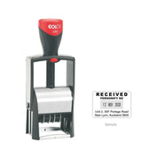Self-Inking Rubber Stamp - Colop 2360 Dater with sample impression