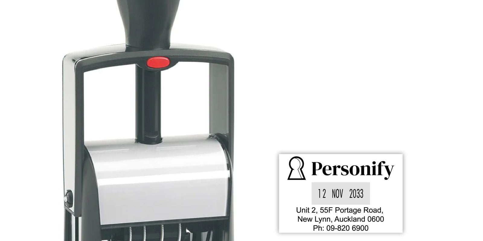 Self-Inking Rubber Stamp - Colop 2660 Dater with sample impression