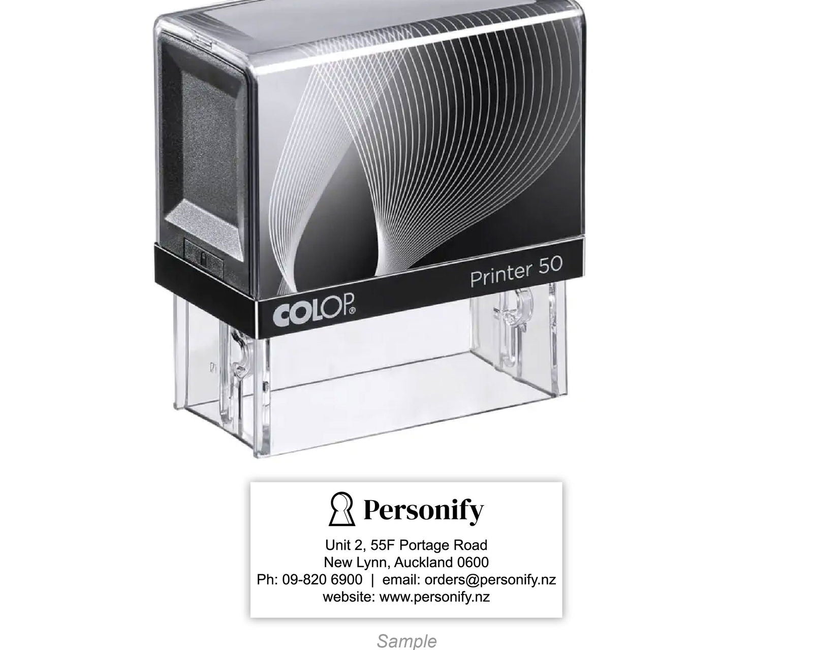 Self-Inking Rubber Stamp - Colop L50 - Sample with impression