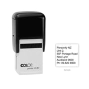 Self-Inking Rubber Stamp - Colop Q30 with sample impression