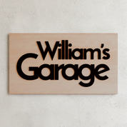 Personalised Sign for Him - Wood & Acrylic Wall Sign (Classic Style)