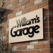 Personalised Sign for Him - Wood & Acrylic Wall Sign (Classic Style)