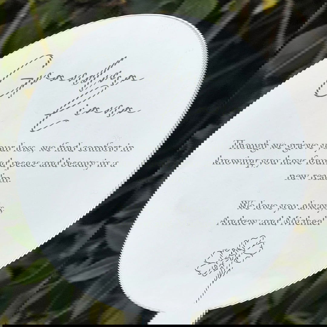 Simple Memorial Stake Design 1 sample white