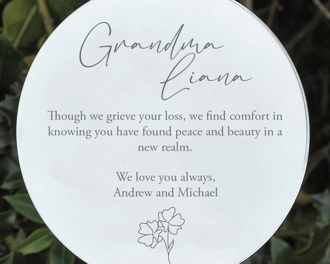 Simple Memorial Stake Design 1 sample white