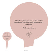 Simple Memorial Stake Design 1 template rose gold