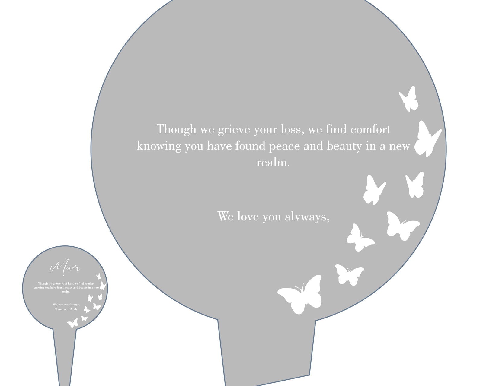 Simple Memorial Stake Design 2 template clear