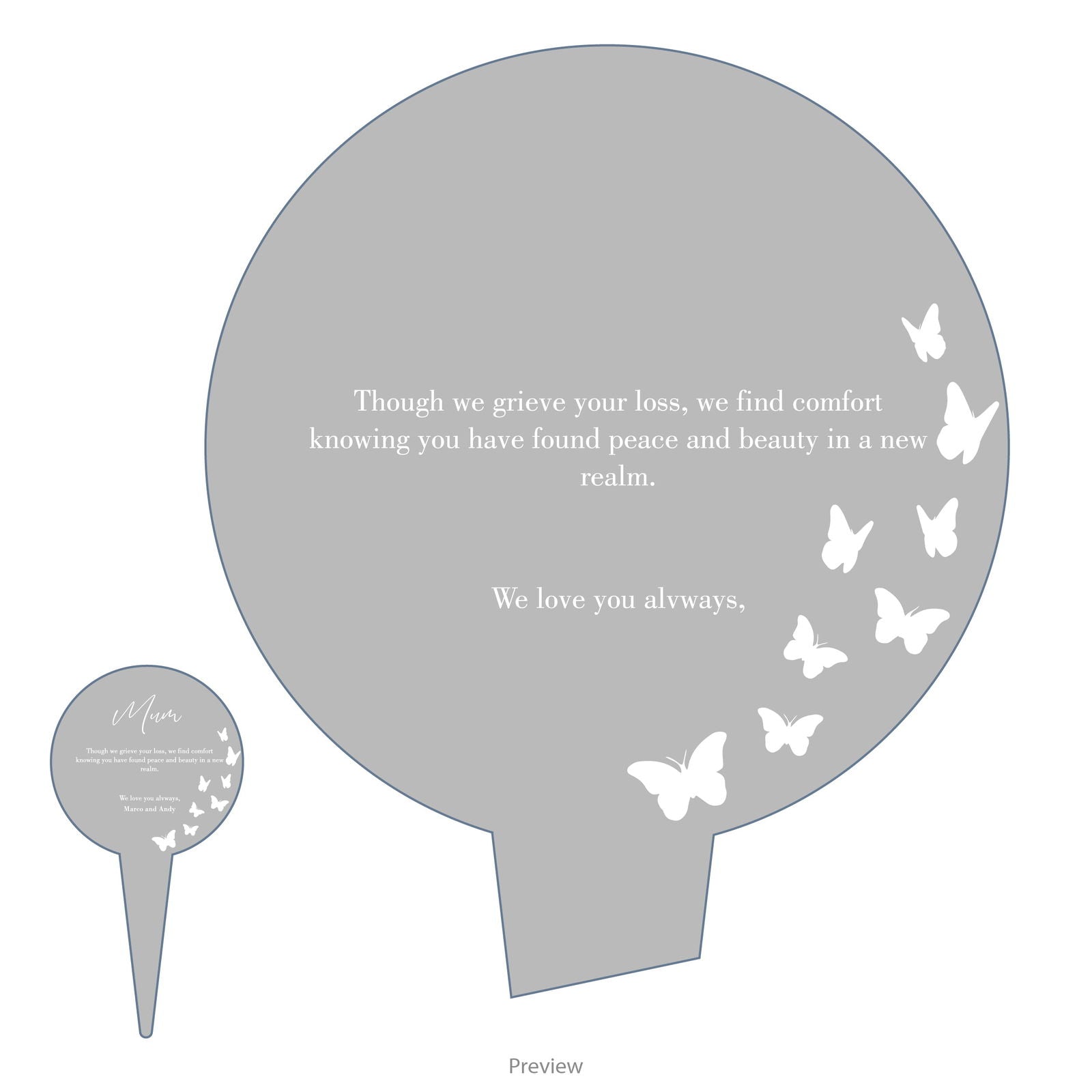 Simple Memorial Stake Design 2 template clear