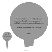 Simple Memorial Stake Design 3 template silver