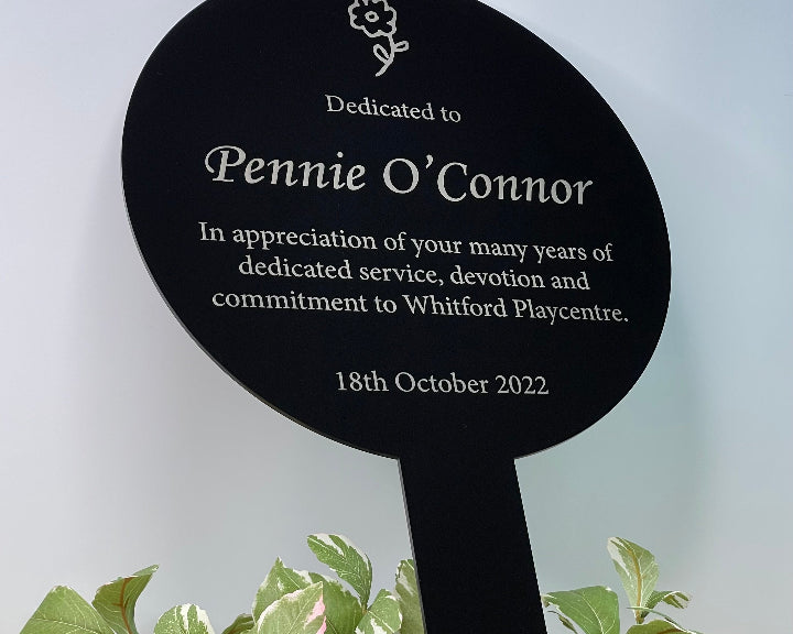 Simple Memorial Stake Design sample black