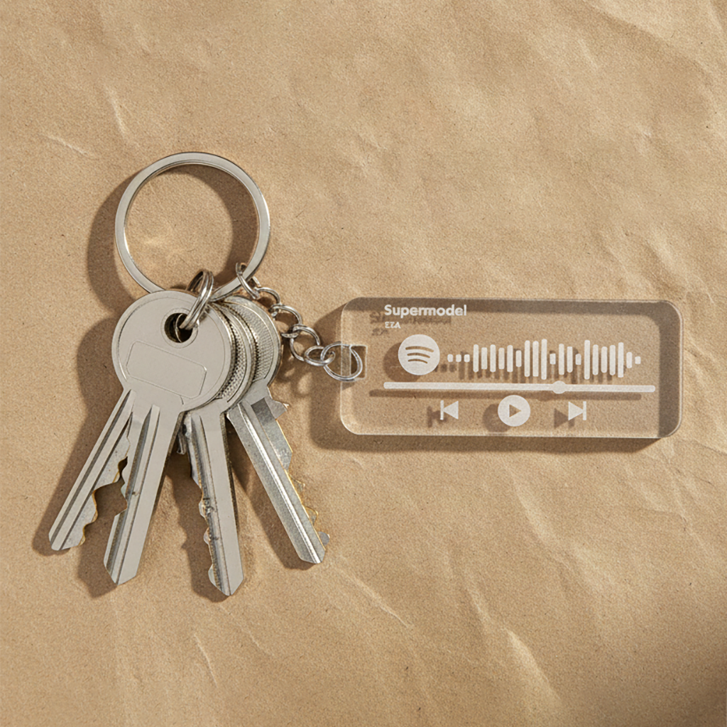 Personalised Spotify Keychain with Scannable Code