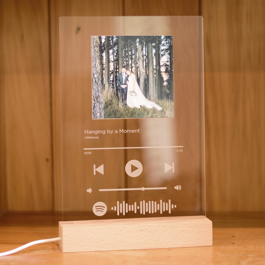 Personalised Spotify Plaque with Photo and Scannable Code
