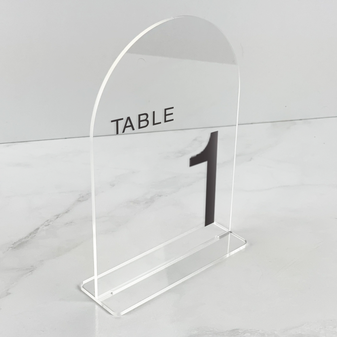 Clear Arch Acrylic  Table Numbers NZ