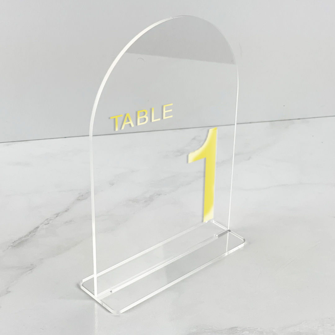 Clear Arch Acrylic  Table Numbers NZ
