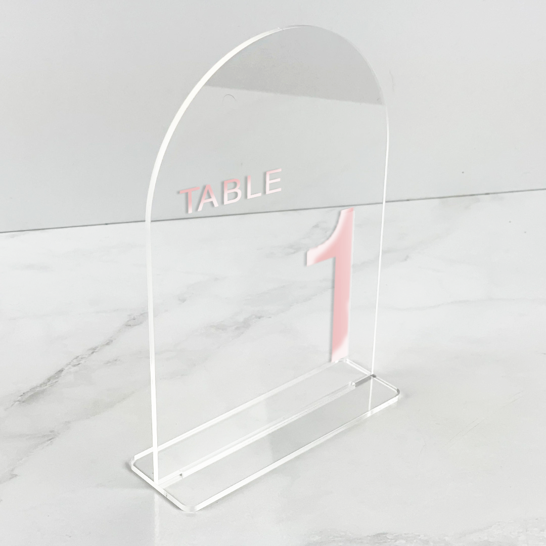 Clear Arch Acrylic  Table Numbers NZ