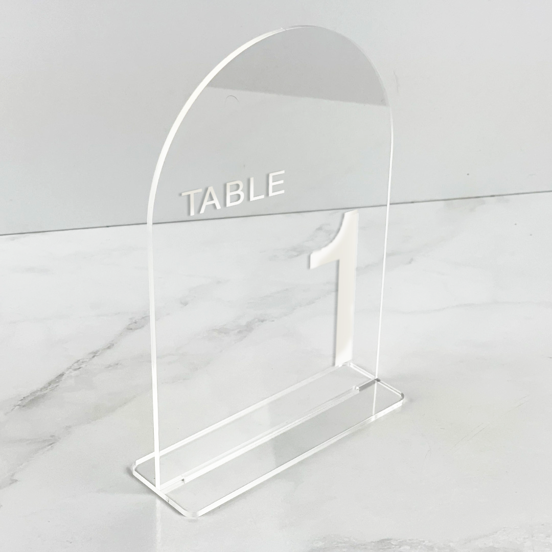 Clear Arch Acrylic  Table Numbers NZ
