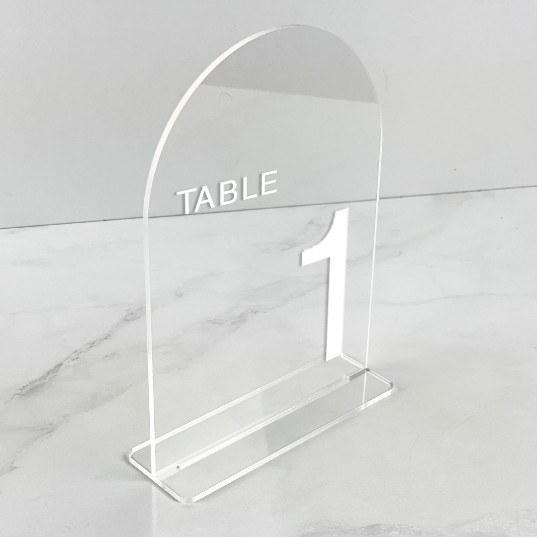 Clear Arch Acrylic  Table Numbers NZ